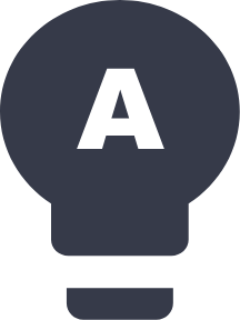 letter a in a bulb