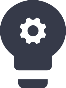 gear in a bulb icon
